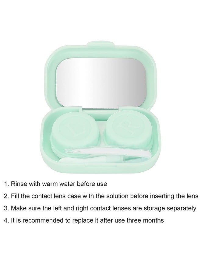 3 علبة العدسات اللاصقة مع حاوية العدسات اللاصقة مرآة مع قبعات L و R - Image 5