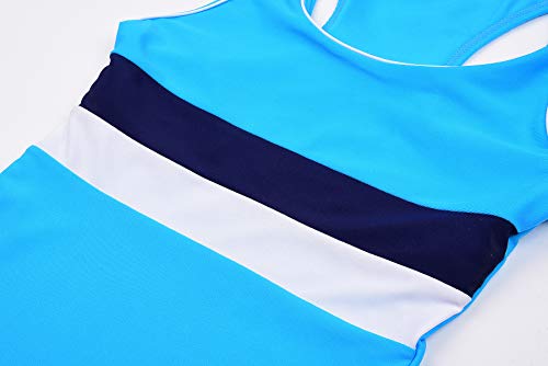 Uhnice Girls Swimsuit Two Piece Tankini Swimwear with Boyshort (10-11 Years(Tag Size 3XL), Blue) - Image 4