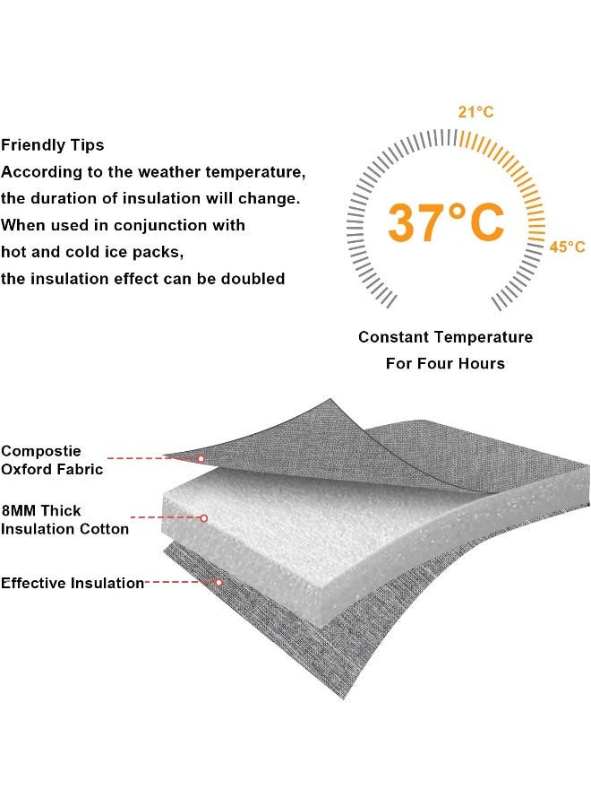 accmor حقيبة تبريد حليب الأم من أكمور، حقائب تبريد زجاجات الأطفال، حقائب تبريد معزولة للحركة، تتسع لـ 4 زجاجات كبيرة سعة 8 أونصات، للأمهات المرضعات، رعاية نهارية، سفر - Image 4