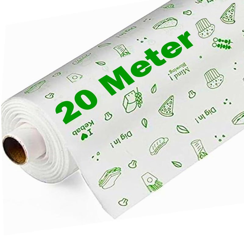 OFIXO Food Wrapping Paper Roll - Premium Non-Stick Butter Wrapping Paper. Food Wrapping Paper, Re-heatable Non Stick Paper, Parchment Paper (20 Meter) - Image 5