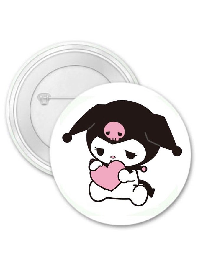 Round Pin Brooch with Kirumi Melume Cartoon Character Design Distinctive and Elegant Accessory Suitable for Bags and Clothes Lovely Gift