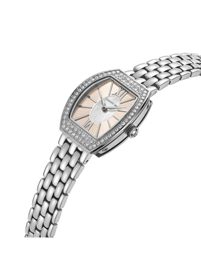 شيروتي 1881 كاليانو ساعة نسائية كوارتز بعقارب و مينا من عرق اللؤلؤ بلون شامبانيا  مم