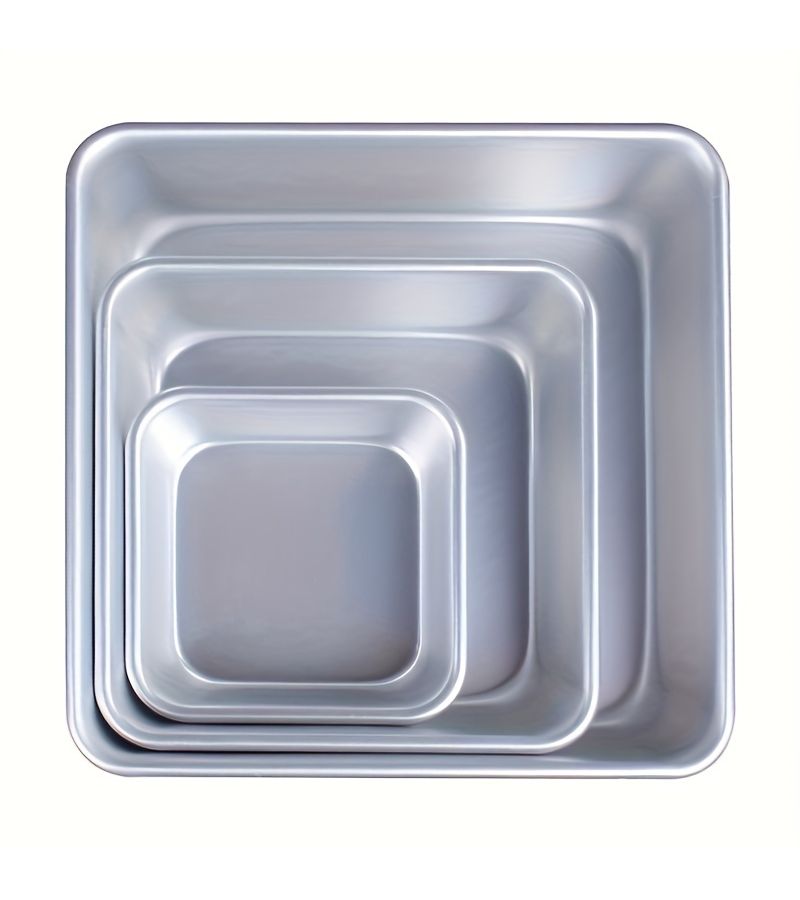 6 Inch Square Cake Pan Deep Baking Pan Leakproof Nonstick Dishwasher Safe - Image 1