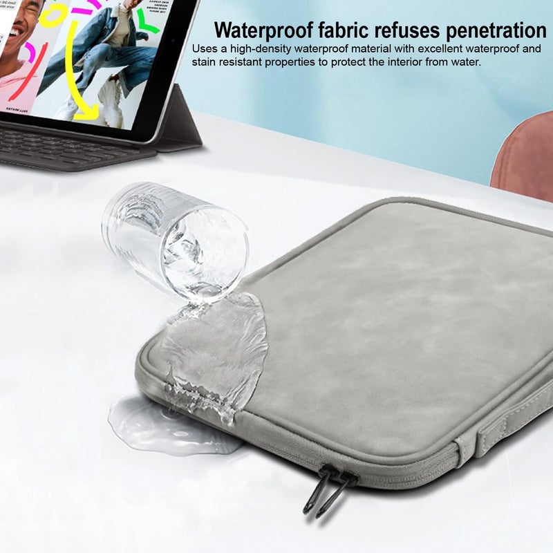 Moca حافظة جهاز لوحي مقاس 9.7 بوصة آيباد / 10.9 بوصة آيباد الجديد / 11 بوصة آيباد برو / 10.2 بوصة آيباد / 10.9 بوصة آيباد إير، حقيبة واقية لجالاكسي تاب A8 مقاس 10.5 بوصة، تناسب لوحة مفاتيح آبل الذكية، سوداء (رمادي فاتح) - Image 4