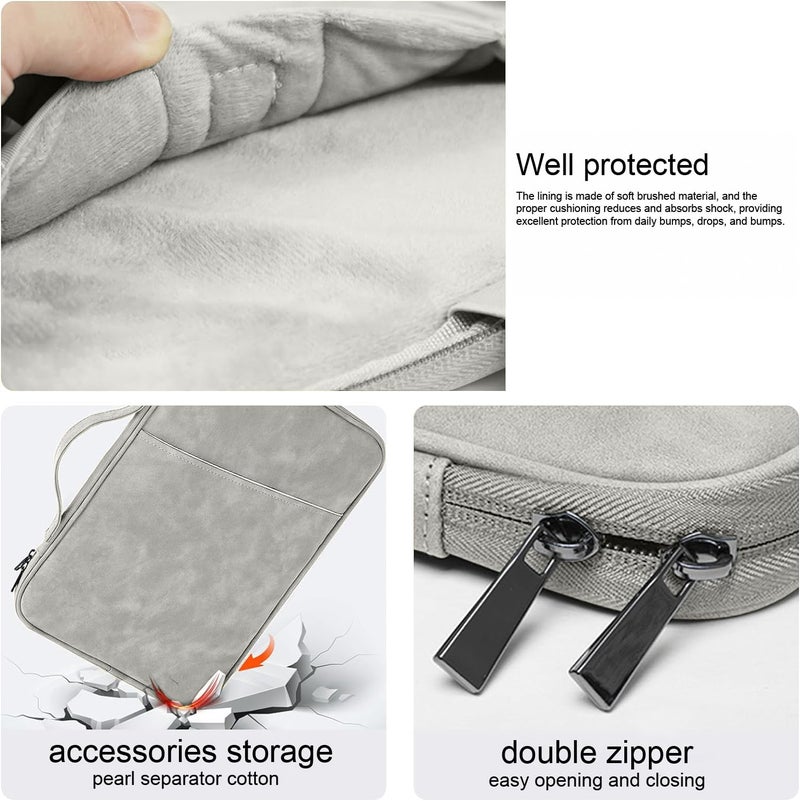 Moca حافظة جهاز لوحي مقاس 9.7 بوصة آيباد / 10.9 بوصة آيباد الجديد / 11 بوصة آيباد برو / 10.2 بوصة آيباد / 10.9 بوصة آيباد إير، حقيبة واقية لجالاكسي تاب A8 مقاس 10.5 بوصة، تناسب لوحة مفاتيح آبل الذكية، سوداء (رمادي فاتح) - Image 5