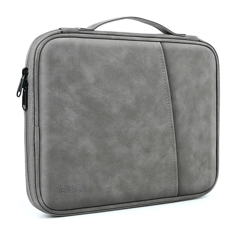 Moca حافظة جهاز لوحي مقاس 9.7 بوصة آيباد / 10.9 بوصة آيباد الجديد / 11 بوصة آيباد برو / 10.2 بوصة آيباد / 10.9 بوصة آيباد إير، حقيبة واقية لجالاكسي تاب A8 مقاس 10.5 بوصة، تناسب لوحة مفاتيح آبل الذكية، سوداء (رمادي فاتح) - Image 1