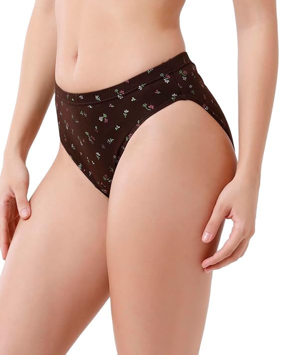 Rupa Jon Women's Printed Cotton Panty (Multicolour, Large) Pack of 5(Colors and Prints May Vary) - Image 3