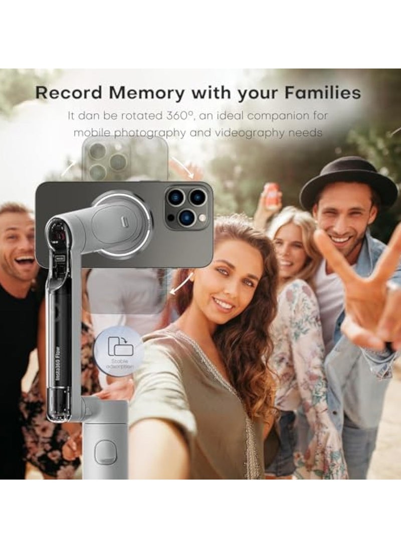 KASTWAVE Magnetic Phone Tripod Adapter, Gimbal Magnetic Adapter Base, for Insta360 Flow Pro/Flow, Aluminum Alloy Magnetic Adapter, for Magsafe iPhone, Quick Release Mount with Magnet Ring - Image 5