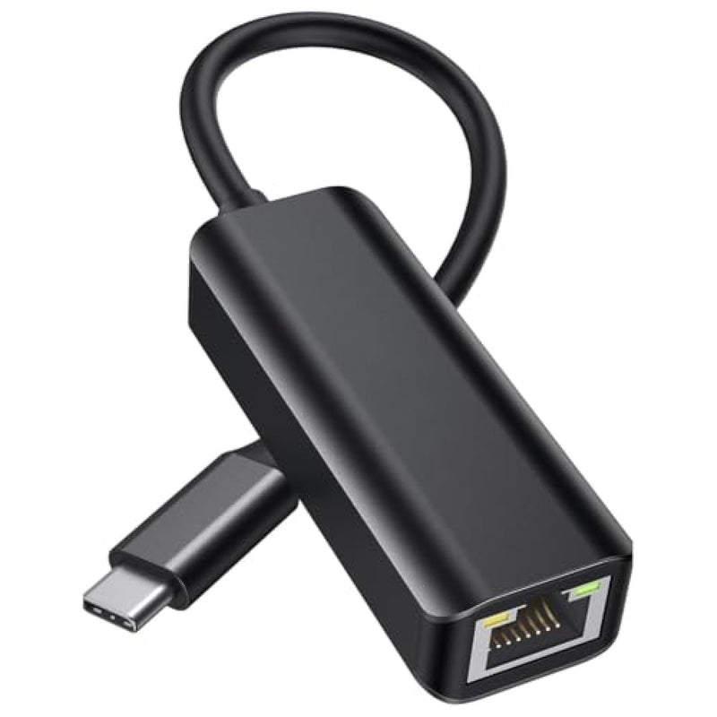 Sounce محول Ethernet من نوع C إلى RJ45، محول شبكة Ethernet LAN من نوع C إلى 10/100/1000 جيجابت متوافق مع MacBook وSurface Pro وNotebook PC مع Windows7/8/10 وXP وVista وMac - Image 1