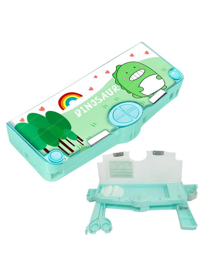 FunBlast Multifunctional Pencil Box For Kids, Dinosaur Pencil Box, Kids Pencil Box For Boys & Girls, Magnetic Pencil Box For Boys, Pop Up Pencil Box For Kids - Plastic, Multicolor - Image 1