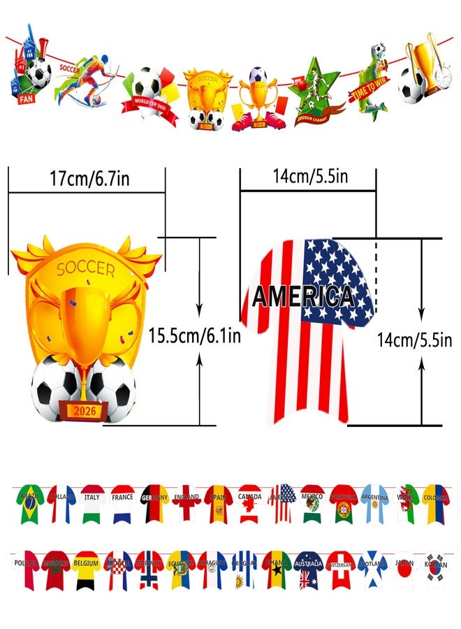 SZCXTOP Soccer Jersey String Flags Banner Bunting for World Soccer Party Decorate, Bar, Football Party, Garden, School, Sports Game Events - Image 2