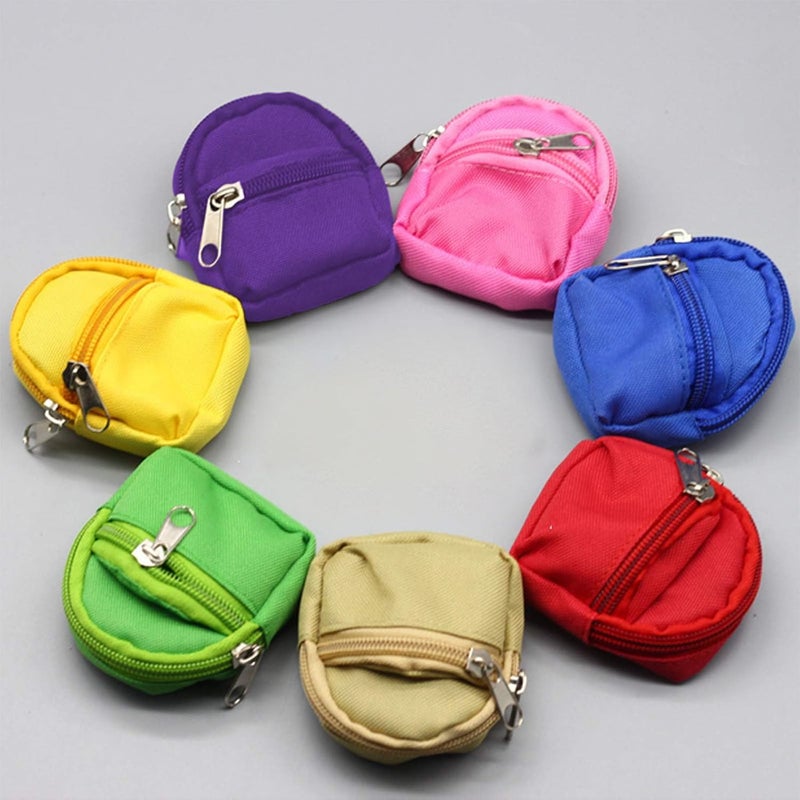 SOTOGO 15 Pieces Mini Doll Accessories Set with 10 Colorful Backpacks and Miniature Books - Image 5