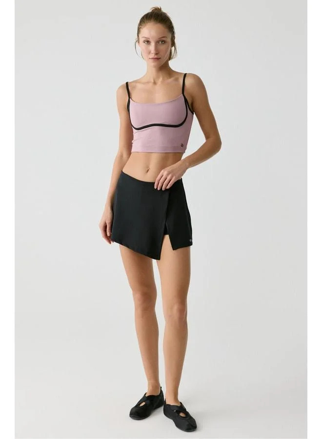 Urban Beat Shavonte Women's Spaghetti-Strap Underbust Piping Detailed Rose Nude Sports Bustier.