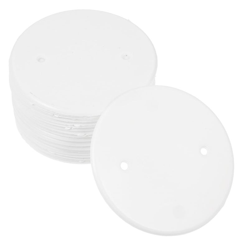 White Electrical Box Cover Plates 50 Pack Blank Up Easy Install Decorative - Image 2