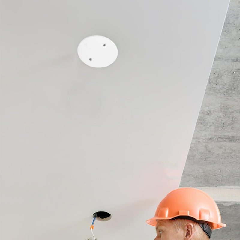 White Electrical Box Cover Plates 50 Pack Blank Up Easy Install Decorative - Image 5