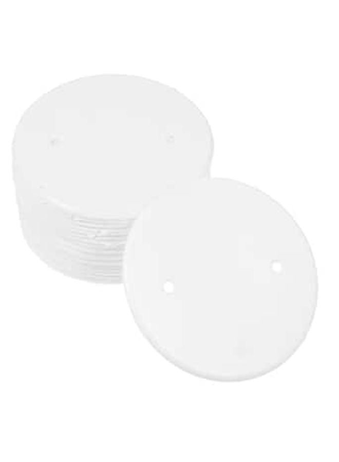 White Electrical Box Cover Plates 50 Pack Blank Up Easy Install Decorative - Image 1