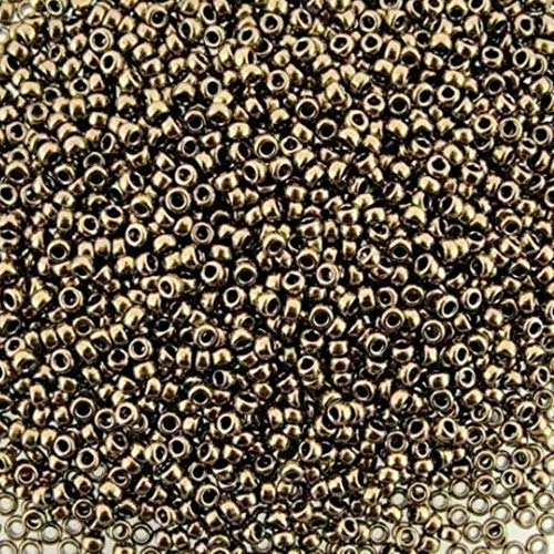 Miyuki Round Rocaille Seed Beads Size 15/0, 8.2 Gram Each, Metallic Dark Bronze 15-457 (1) - Image 5