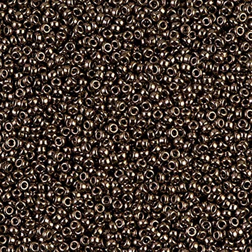 Miyuki Round Rocaille Seed Beads Size 15/0, 8.2 Gram Each, Metallic Dark Bronze 15-457 (1) - Image 3