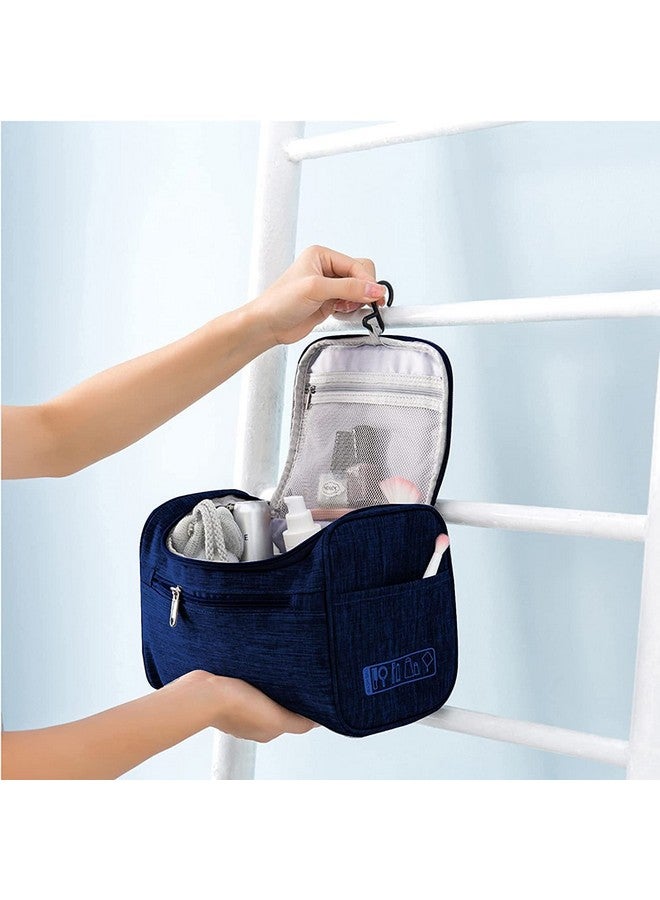 Dlala Household Grooming Kit Travel Bag for Cosmetic Makeup Pouch Makeup Bag Kit Storage Organizer Travel Toiletry Vanity Bag with Compartment for Women (Blue) - Image 3