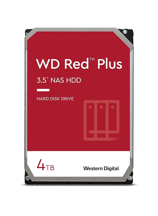 4Tb Wd Red Plus Nas Internal Hard Drive Hdd 5400 Rpm Sata 6 Gb S Cmr 128 Mb Cache 3.5 Inch Wd40Efzx  - Image 1