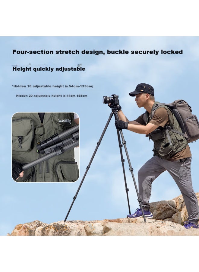 Smallrig 4059 Ap-20 Carbon Fiber Tripod Camera Dslr Photography Shooting Panoramic Head Tripod Kit Travel Lightweight Portable Camera Support Hidden Series Tripod - Image 3