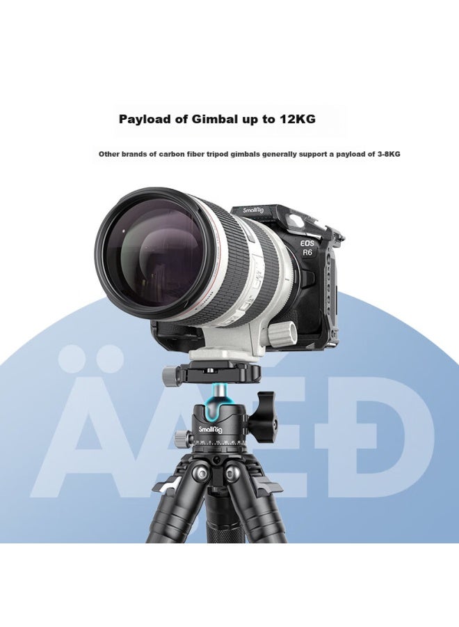 Smallrig 4059 Ap-20 Carbon Fiber Tripod Camera Dslr Photography Shooting Panoramic Head Tripod Kit Travel Lightweight Portable Camera Support Hidden Series Tripod - Image 2