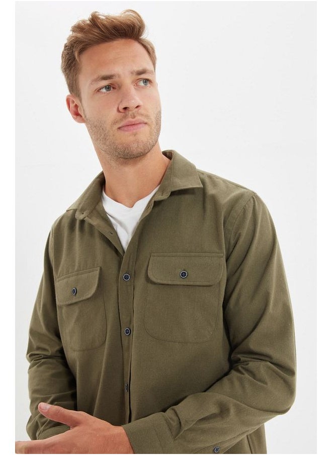 trendyol - Regular Fit Double Pocket Flap Winter Shirt TMNAW22GO0350 - Image 1