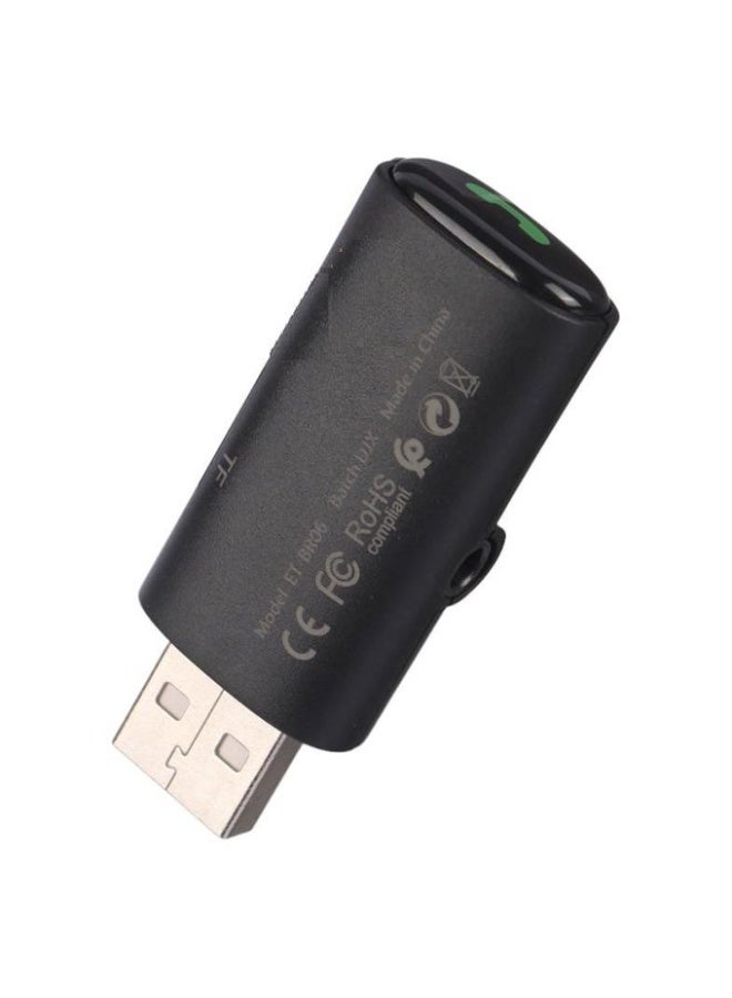 Earldom ET-BR06 Wireless Bluetooth Receiver for Car and Home - Bluetooth 5.3 - Supports TF Card - HD Sound Quality - Hands-Free Calls - Black - Image 5