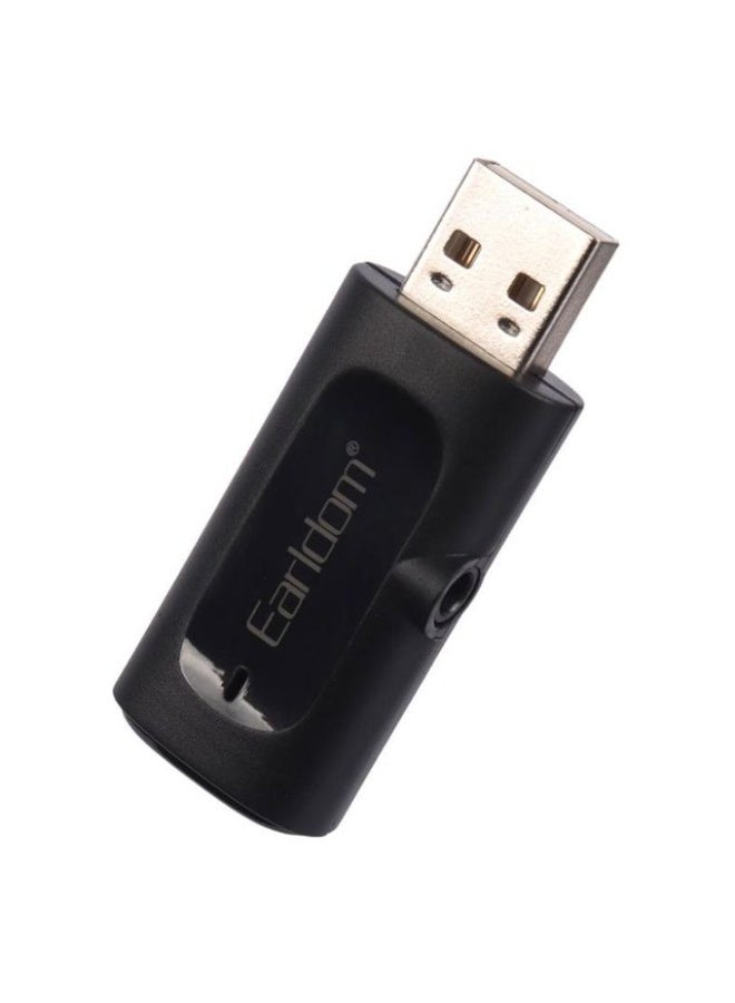 Earldom ET-BR06 Wireless Bluetooth Receiver for Car and Home - Bluetooth 5.3 - Supports TF Card - HD Sound Quality - Hands-Free Calls - Black - Image 2