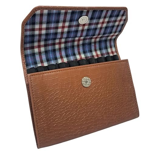 essart Faux Leather 10-Slots Pen Pouch – Stylish & Durable Storage for Pens Storage Case, Pen Pouch Colour Croco Tan - Image 1
