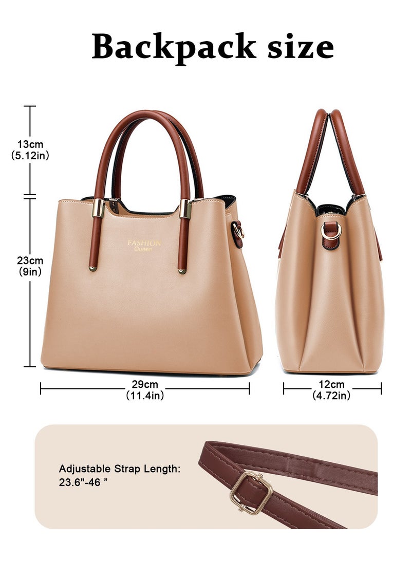 URbazaar Shoulder Tote Bags for Women Top Handle Satchel Ladies Fashion Office Casual Handbags Large Capacity PU Material Stylish - Image 2