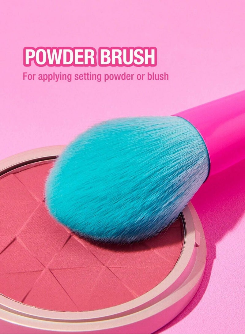 باورباف جيرلز فرشاة مكياج برأس مزدوج  تصميم فتيات القوه  تضيف لمسة ممتعة ومرحة إلى أدوات التجميل قطعه واحده - Image 2