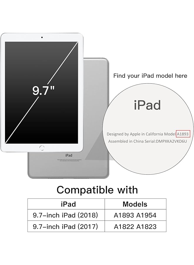 Jetech Case For Ipad 9.7-Inch 6Th 5Th Generation 2018 2017 Soft Tpu Transparent Slim Shockproof Tablet Cover Clear - Image 2