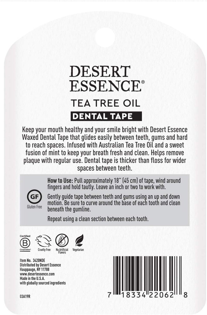 Desert Essence Tea Tree Oil Dental Tape - 30 Yards - Pack of 6 - Naturally Waxed with Beeswax - Image 2