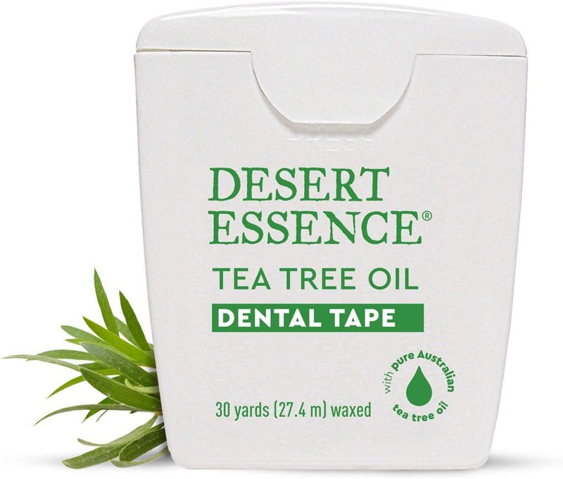 Desert Essence Tea Tree Oil Dental Tape - 30 Yards - Pack of 6 - Naturally Waxed with Beeswax - Image 1