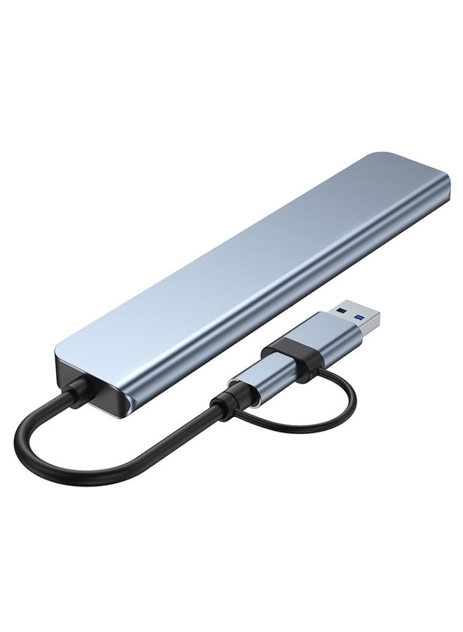 BYL-2218TU 8 in 1 USB + USB-C / Type-C to USB Multifunctional Docking Station HUB Adapter