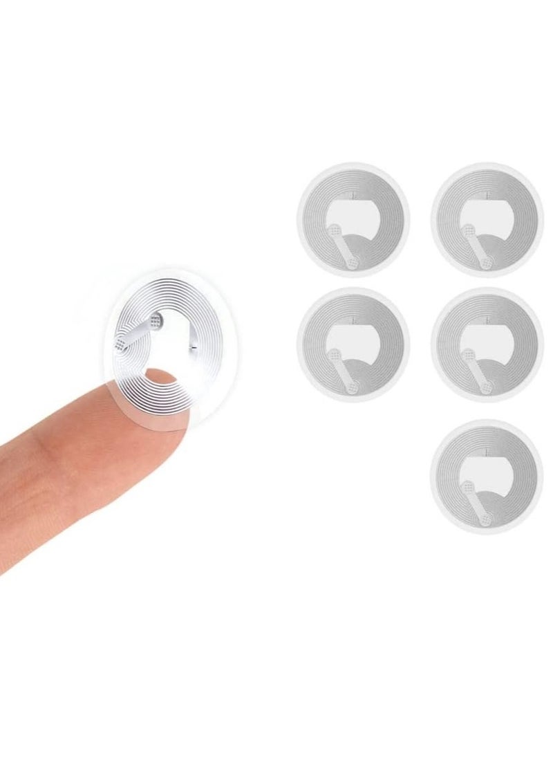 Rubik - NFC 216 Sticker 888 Bytes Tags (Inlay) Transparent Self-adhesive Ntag216 Token Tags, Compatible with RFID IC Mifare 13.56mhz TagMo Amiibo (5 Tags) - Image 1