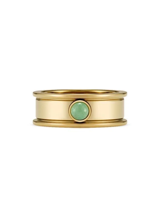 OLIVIA BURTON Jewelled Ring In Stainless Steel with Gold Plating - 24100364N