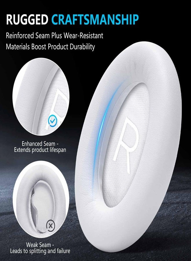 PhantAccy Replacement Ear Pads Covers for Bose QuietComfort(QC) 45 35 35 ii Headphones, Premium Softer Leather, High-Density Memory Foam, Noise Cancelling & Isolation Cushions - Image 3