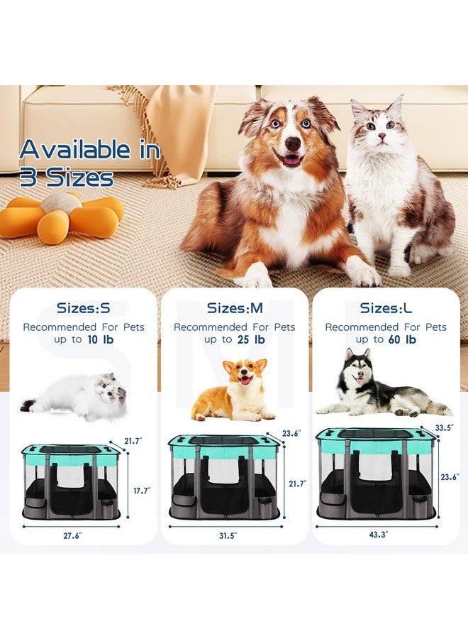 Romantic bear 44x34x24 Inches Dog Playpen,Pet Playpen,Foldable Puppy Cat Playpen,Portable Exercise Kennel Tent Crate,Water-Resistant Breathable Shade Cover,Indoor Outdoor Travel Camping Use for Small Animals(L) - Image 1