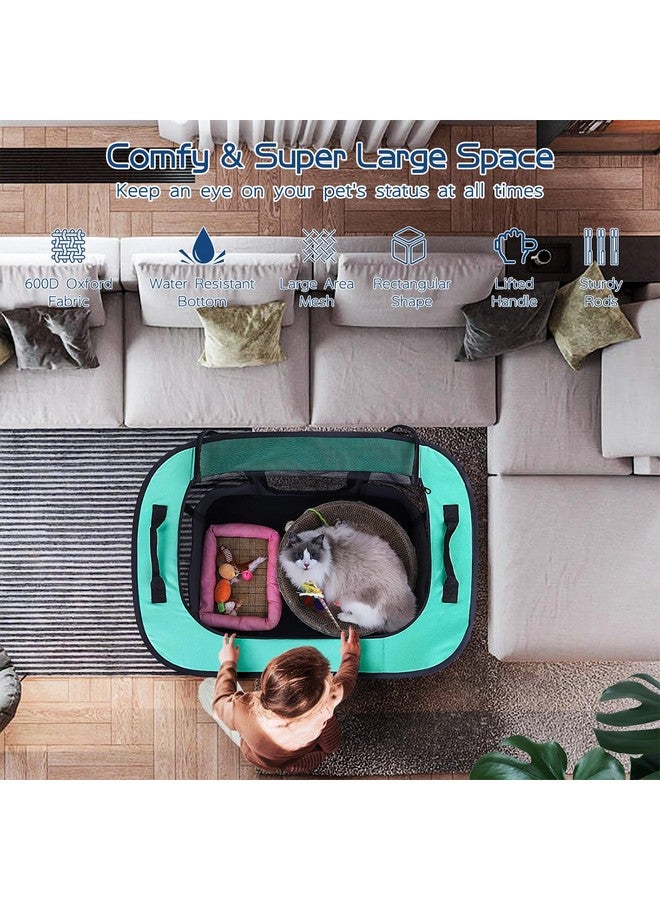 Romantic bear 44x34x24 Inches Dog Playpen,Pet Playpen,Foldable Puppy Cat Playpen,Portable Exercise Kennel Tent Crate,Water-Resistant Breathable Shade Cover,Indoor Outdoor Travel Camping Use for Small Animals(L) - Image 4