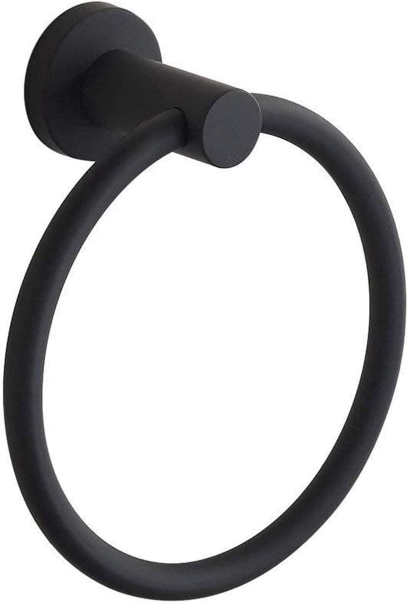 BGL 304 Stainless Steel Towel Ring Hanging Round Simple Black Towel Circular Holder - Image 1
