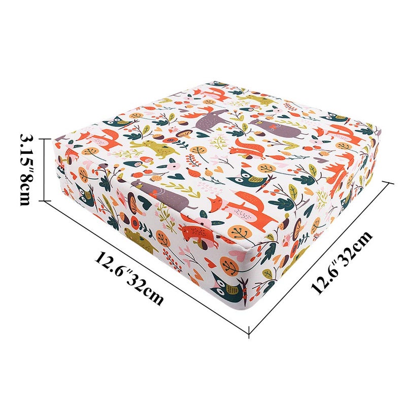 SUNMALL Toddler Booster Seat for Dining Table,Chair Increasing Cushion for Baby Kids,Portable Dismountable Adjustable Highchair Booster(White Animal) - Image 3