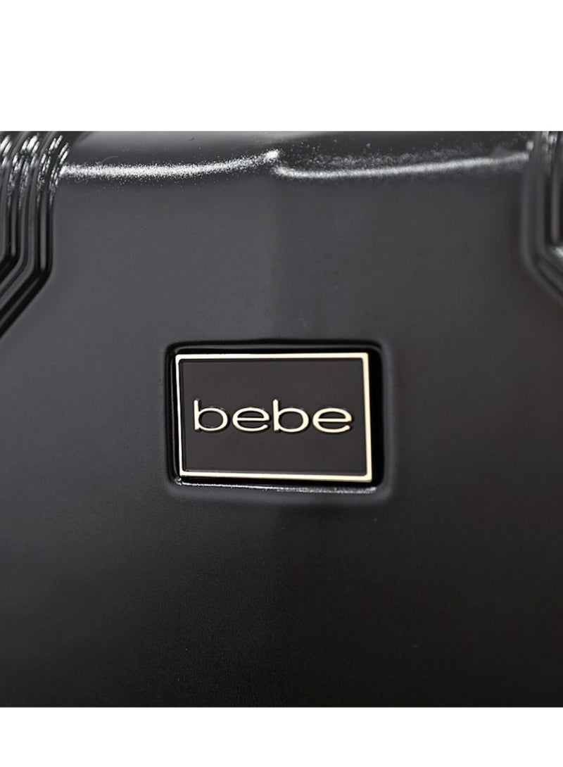 bebe EUGENIA Hardside Luggage on Wheels for Unisex | Ultra Lightweight ABS on with Spinner Wheels 4 Color Black/Gold - Image 2