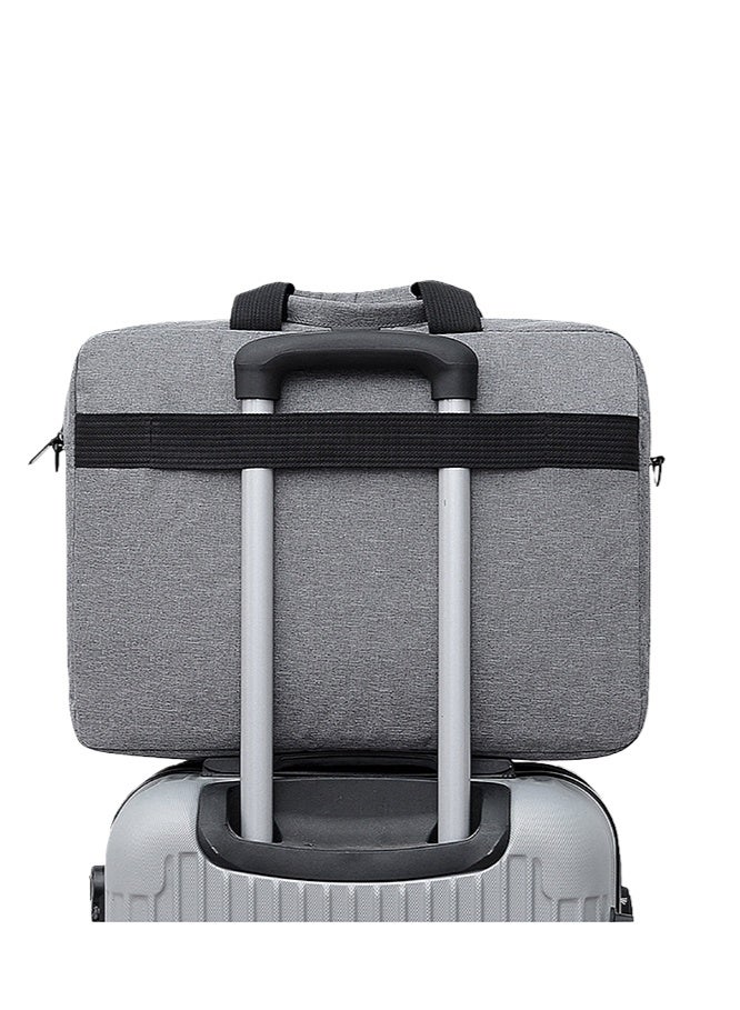Laptop 15.6 inch briefcase, waterproof shoulder bag, multi-functional large capacity sleeve bag, gift for men and women(gray) - Image 5