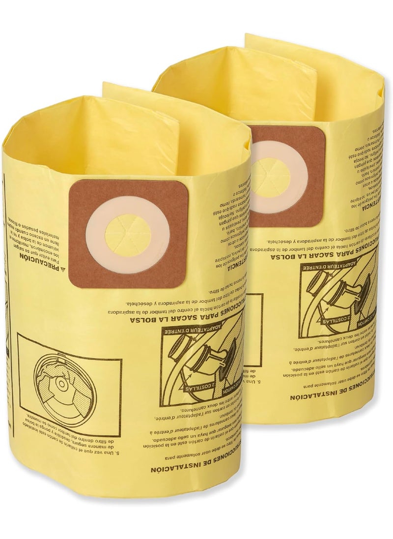 CRAFTSMAN CRAFTSMAN CMXZVBE39970 Genuine Fine Dust Wet Dry Vac Dust Collection Bags for Most 6 to 10 Gallon CRAFTSMAN Shop Vacuums Collects Dry Fine Debris Reduces Cleanup Time 2Pack  - Image 1