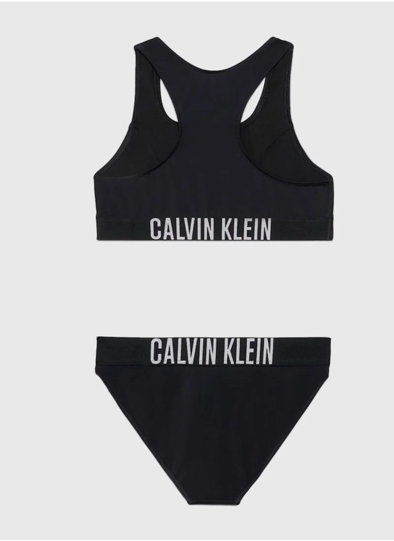 CALVIN KLEIN Kids Logo Bralette Bikini Set