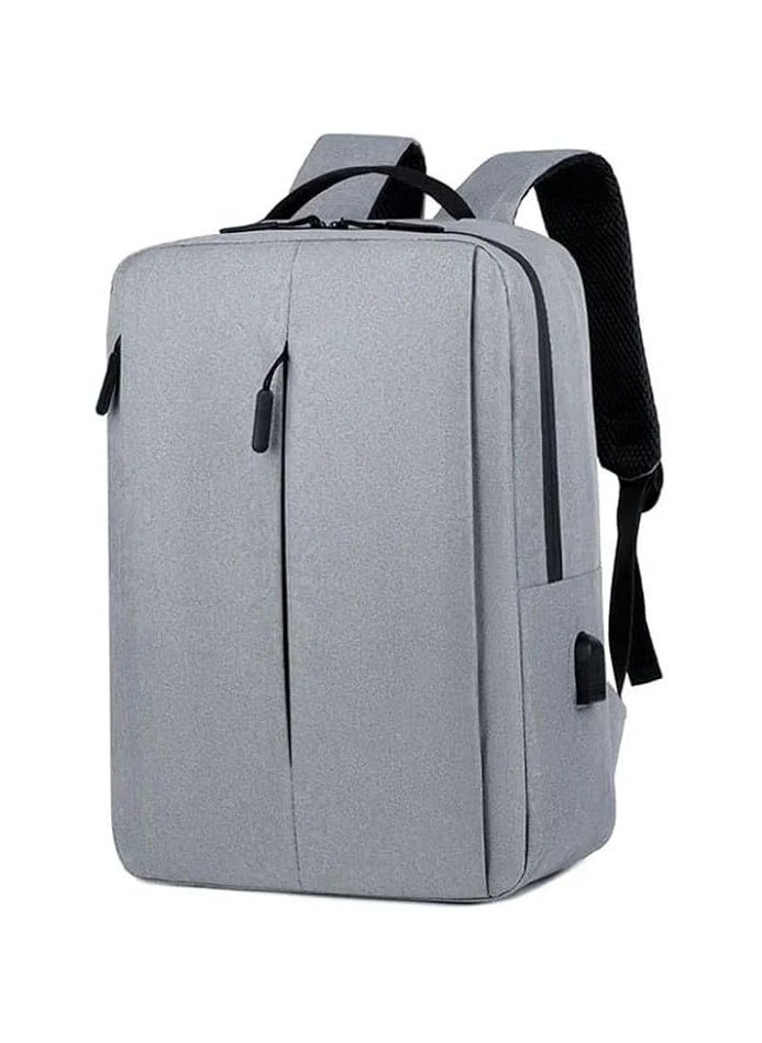 Unisex Backpack: New, easy-to-use computer backpack for travel and work, with ideal capacity for picnics, hiking, and school. Gray.
