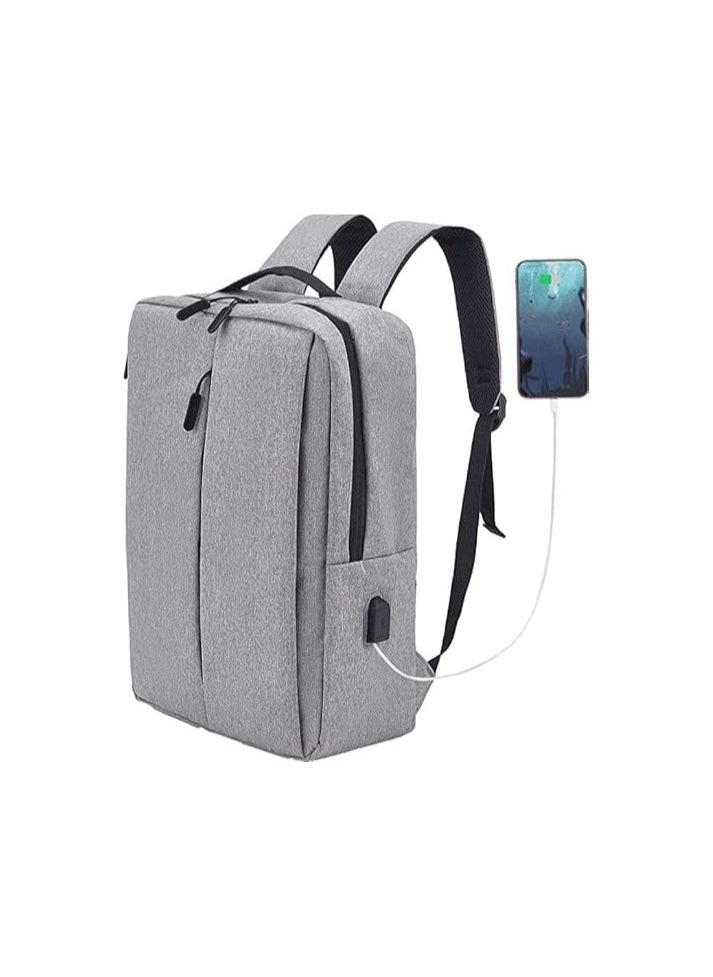 Unisex Backpack: New, easy-to-use computer backpack for travel and work, with ideal capacity for picnics, hiking, and school. Gray.