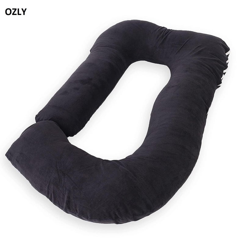 ozly Ultra Soft Pregnancy Body Pillow,Cushion,Pregnant Women,Gift for Pregnancy,Nursing Pillow,Huggable Pillow,Washable,J-Shaped,Multi-Functional,Full Body Pillow,Peaceful Sleep,Pregnancy - Image 2